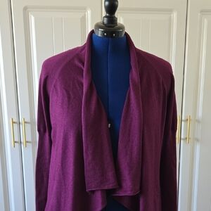 Saks Fifth Avenue Purple Cardigan Sweater